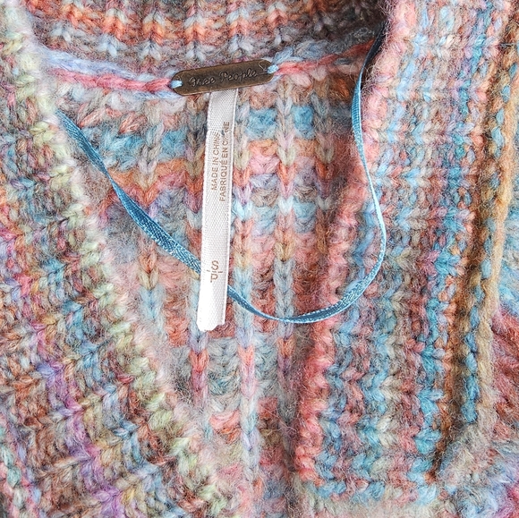 Free People Sedona Cardi in Blue Rainbow Combo Sz S - Picture 9 of 10